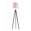 Stojací lampa do obýváku Aruba dřevěný trojnožka se stínidlem světle růžová glamour Lysne