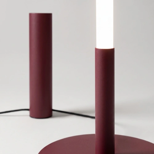 TRANG moderní LED stojací lampa do obývacího pokoje vínová 4000K