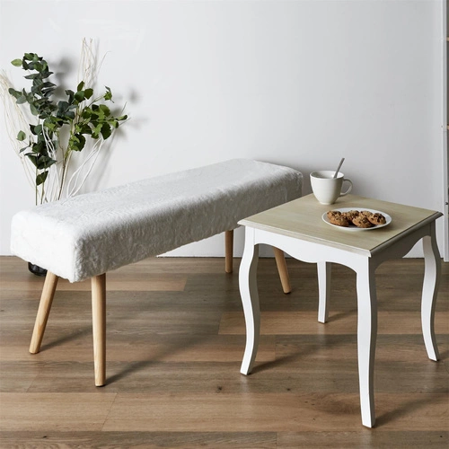 Lavice Paquet Furry bílá