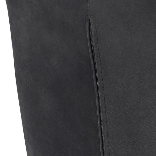 Jídelní židle Magnat čalouněná šedý samet glamour na černých kovových nohách Intesi