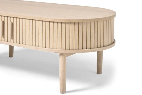 Konferenční stolek Meta 120x60 oválný dubový skandinávský do obýváku