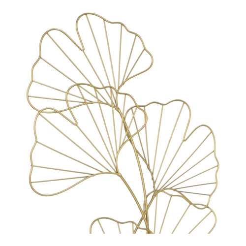 Kovová dekorace Ginko gold