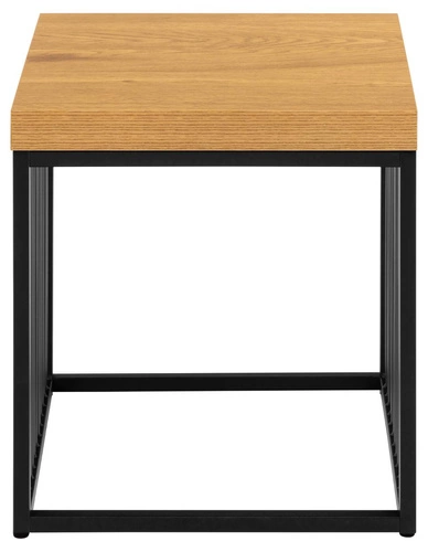 Konferenční stolek čtvercový Strington 40x40 cm dub černý loftový do obýváku Actona