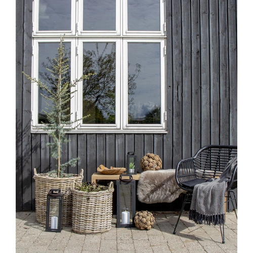 Sada 2 dekorativních košů Indo z ratanu boho do obýváku a na terasu House Nordic