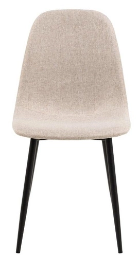 Čalouněná jídelní židle Celia v béžové barvě, skandinávský styl, černé nohy Actona