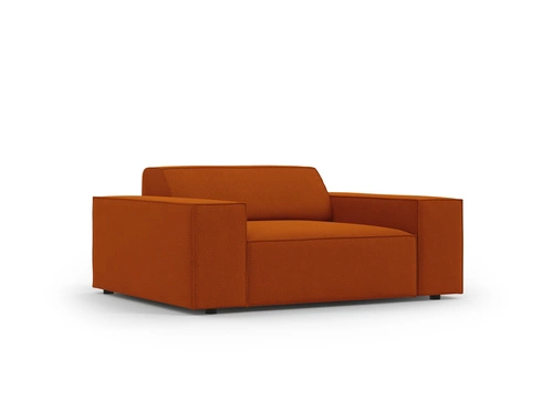 Relaxační křeslo Jodie terakota sametové do obýváku snadno čistitelné glamour s područkami