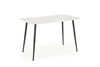 Jídelní stůl Roca moderní bílý mramor černé nohy 120x70 cm Intesi glamour