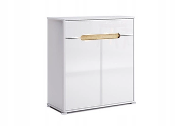 Bílá komoda Steff se zásuvkami, moderní komoda do obývacího pokoje a ložnice 90 cm Intesi