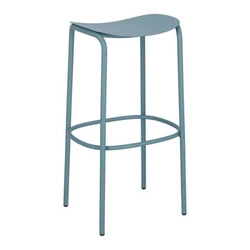 Kovová barová židle Trick 75 cm modrá moderní do kuchyně a na ostrůvek SCAB Design