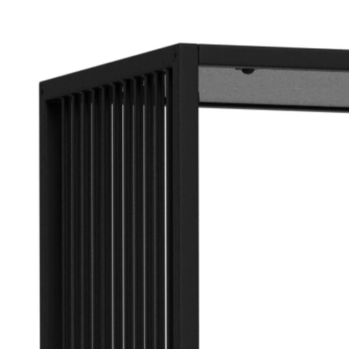 Loftový regál na knihy Strington černý kovový 120 cm Actona