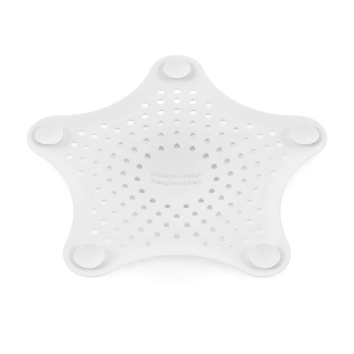 Gumové sítko do dřezu a vany Umbra Starfish bílé moderní do koupelny 16 cm
